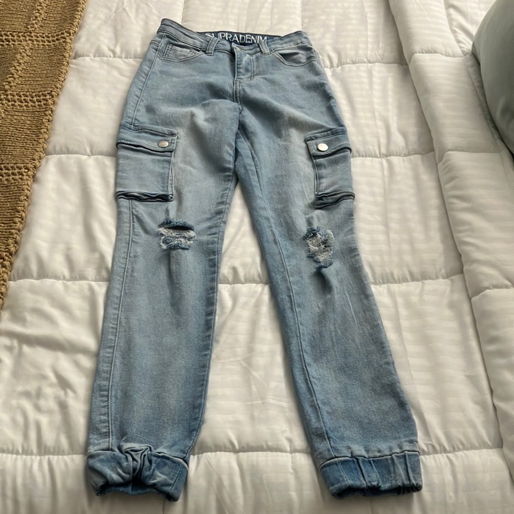 SUPRADENIM high rise cargo jogger juniors women’s Size 00